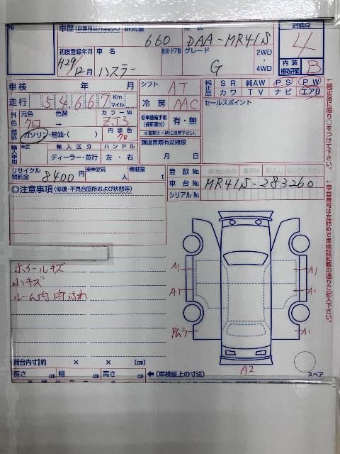 スズキ ハスラー G
